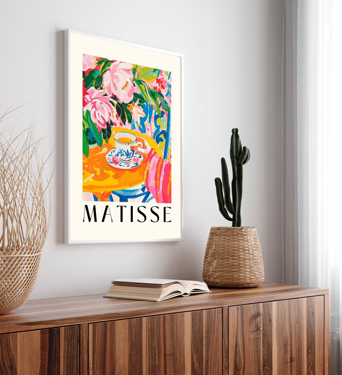 Matisse Inspired Teacup Art Print: Mid-Century Modern Decor