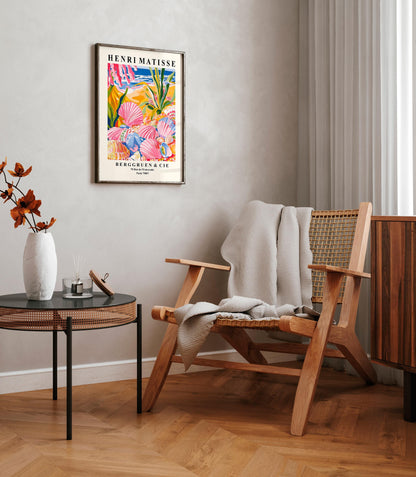 Seashells Art Print: Beachy Coastal Decor, Matisse Style