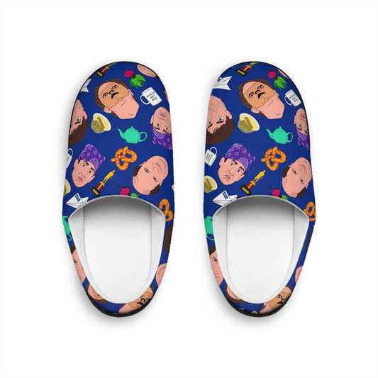 The Office Slippers | Dunder Mifflin Indoor Slippers Gift For Him For Her Cartoon Comfy Soft Shoes Kevin Jim Michael Scott Dwight Schrute