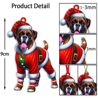 Personalized Garage Christmas Ornament, Classic Truck Tree Decoration, Mechanic Holiday Acrylic Ornament, 2D Flat