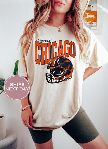 Retro Chicago Football Shirt, Vintage Chicago Football Shirt, Chicago Football Shirt, Trendy Chicago Football Shirt, Game Shirt