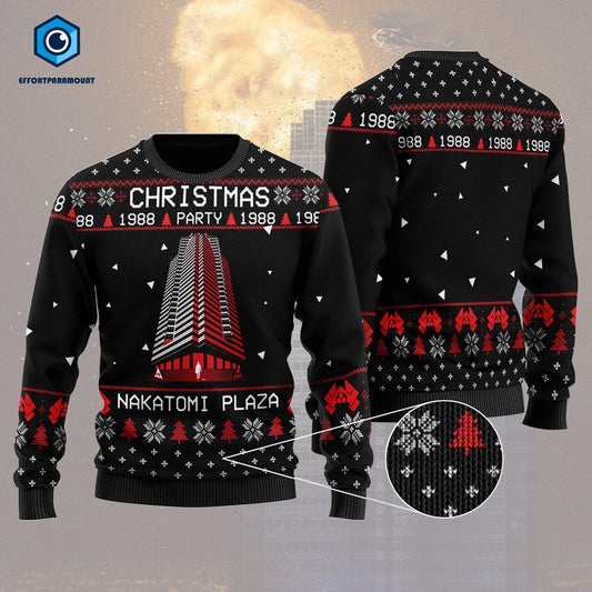 Nakatomi Plaza Ugly Christmas Sweater | Xmas Sweater | Christmas Gift | Nakatomi Plaza Christmas Party | Die Hard Sweater | John Mcclane