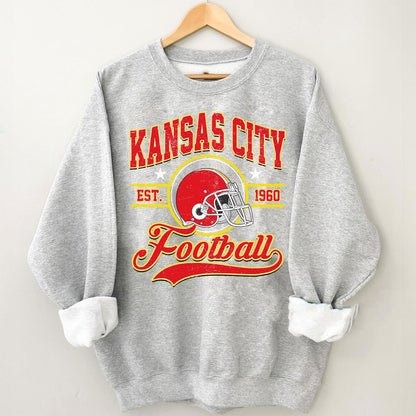 Kansas City Football, Kansas City Football Sweatshirt, Game Day Shirt, Kansas City Fan, Kansas City Sweatshirt, Football Fan Gift.