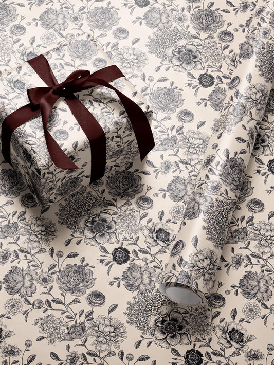 Flower Wrapping Paper Wedding Gift Wrap Floral Gift Wrap Elegant Christmas Gift Wrap Baby Shower Gift Wrap Special Occasion Gift Wrap Rose