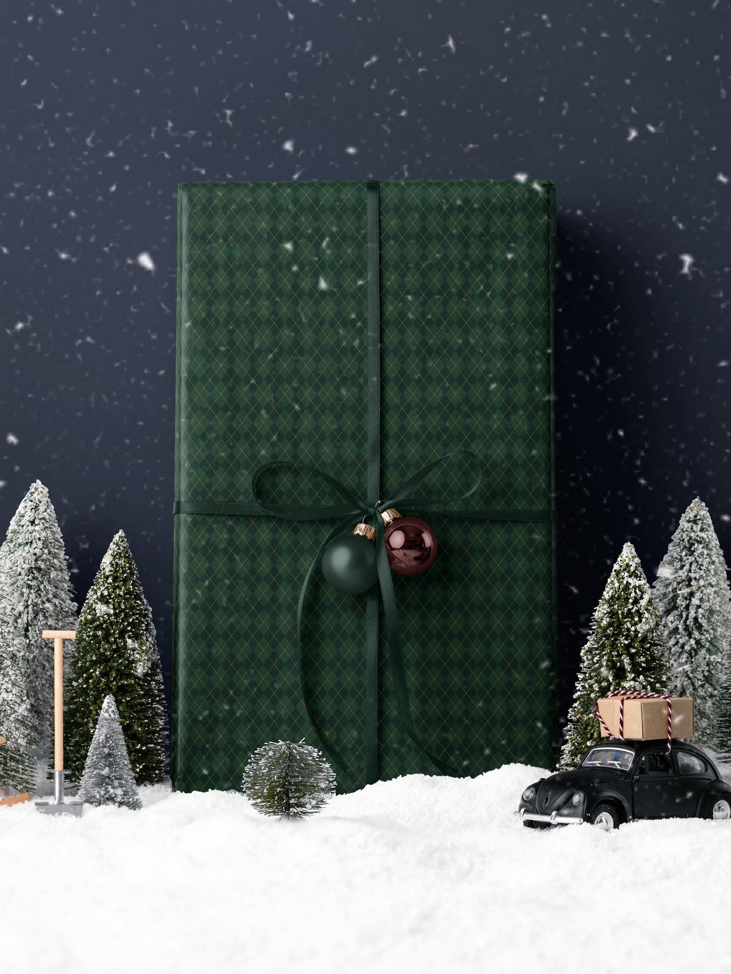 Green Argyle Wrapping Paper Birthday Gift Wrapping Paper Golf Gift Wrap Christmas Wrapping Paper Green Plaid Gift Wrap for Him Gift Brother