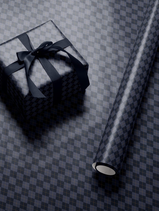 Blue Argyle Gift Wrap Paper Blue Plaid Wrapping Paper Pattern Father Day Gift Wrap for Boy Birthday Gift Wrap Traditional Gift Wrap Blue