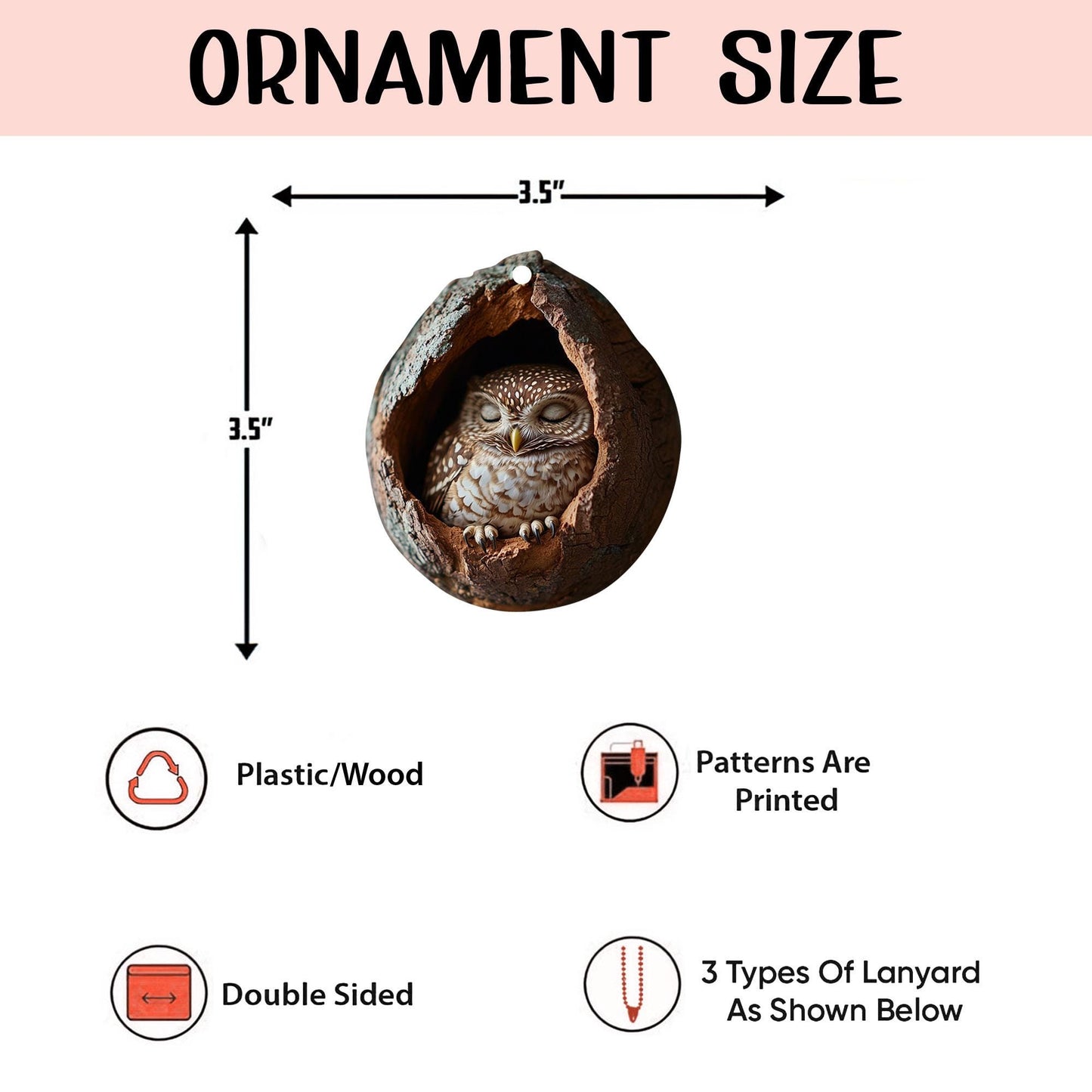 Personalized Squirrel Holding Presents 2D Flat Ornament, Squirrel Paper Cut Effect Christmas Ornament, Squirrel Christmas Home Decoration