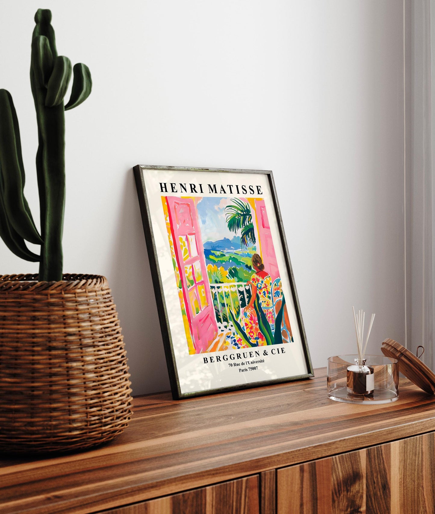 Henri Matisse Inspired Print: Pink Balcony, Summer Vibes Wall Art