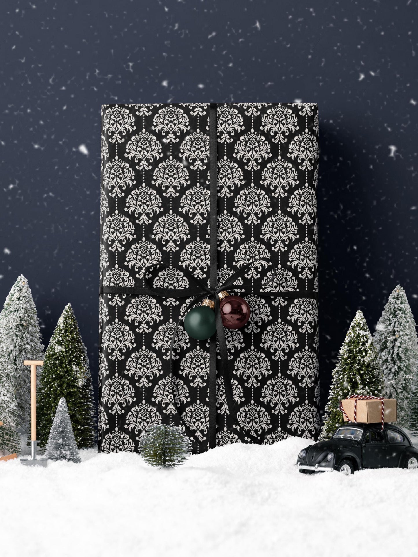 Elegant Damask Wrapping Paper Wedding Gift Wrap Paper Anniversary Gift for Her Holiday Wrapping Paper Romantic Gift Bridal Shower Gift