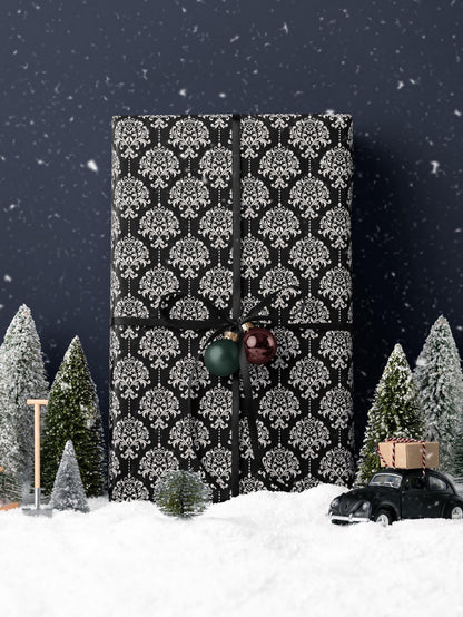 Elegant Damask Wrapping Paper Wedding Gift Wrap Paper Anniversary Gift for Her Holiday Wrapping Paper Romantic Gift Bridal Shower Gift