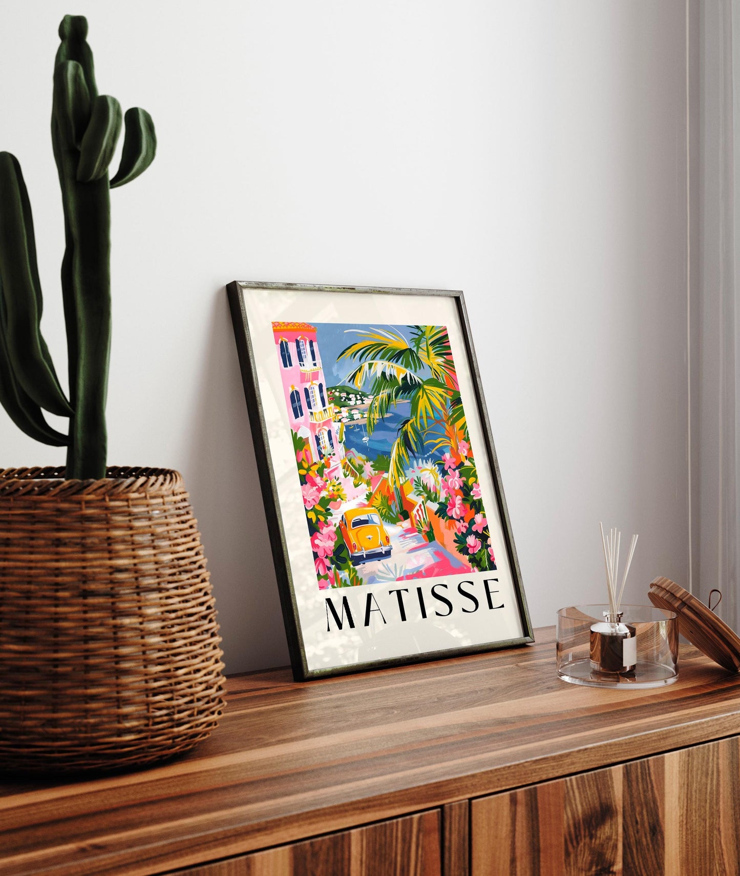 Matisse Style Italy Art Print: Pink Beachy Summer Decor