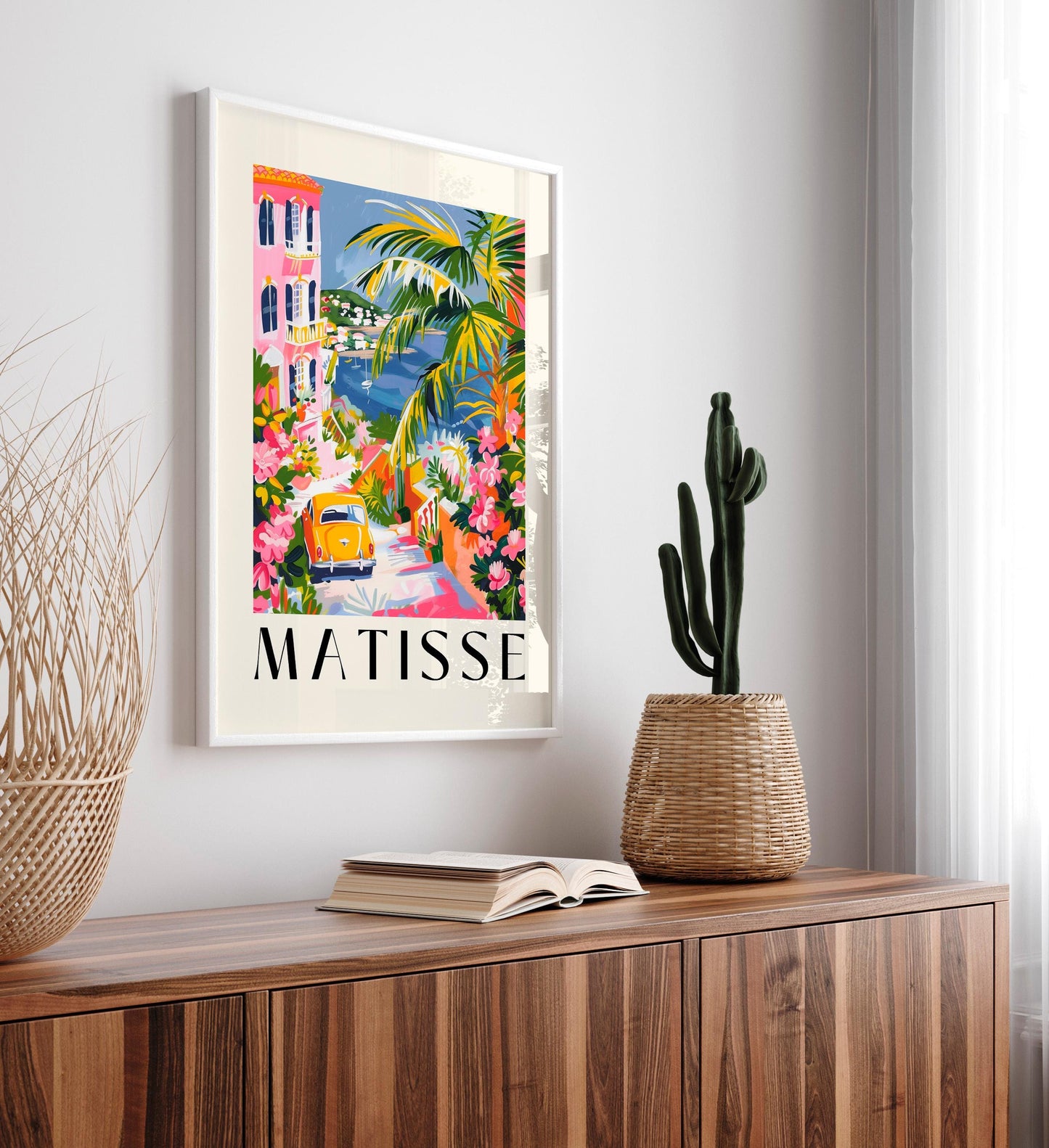 Matisse Style Italy Art Print: Pink Beachy Summer Decor