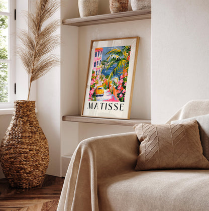 Matisse Style Italy Art Print: Pink Beachy Summer Decor