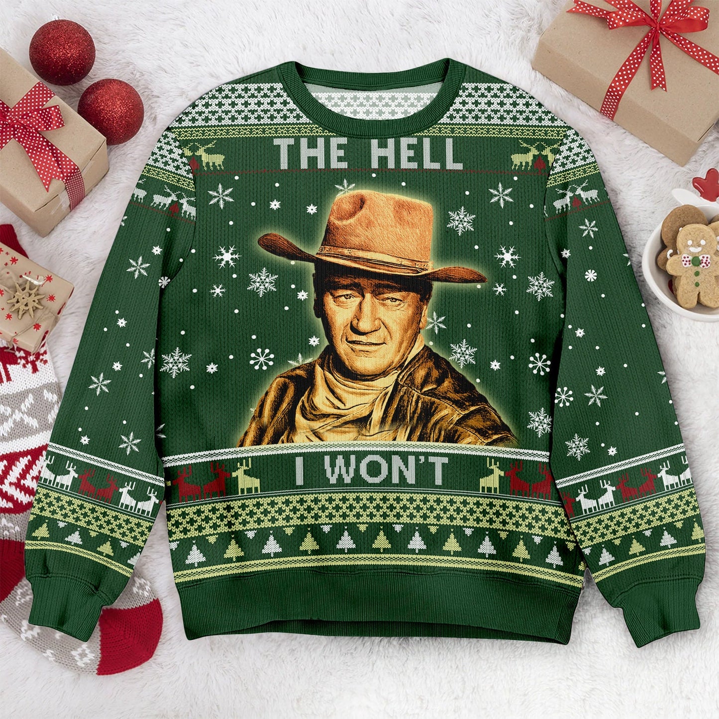 The Hell I Won't Ugly Christmas Sweater: 1980s TV Show Quote