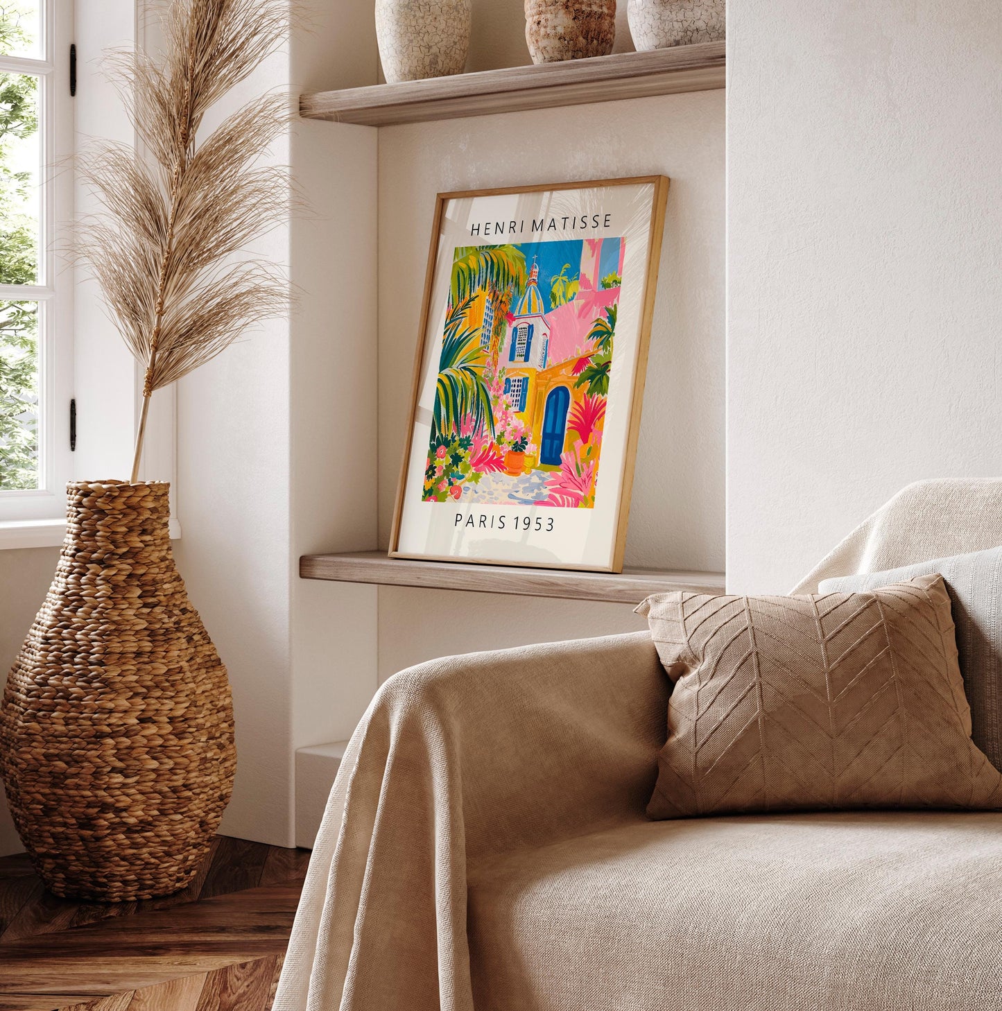 Matisse Inspired Church Art Print: Mid-Century Modern Catholic Poster