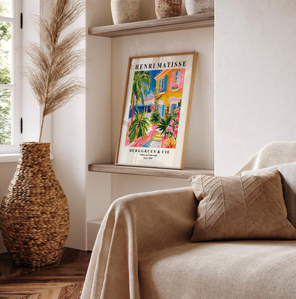 Villa architecture print, Aesthetic Matisse poster, Exhibition art, Henri Matisse print, Matisse cut outs, Gift Idea, Maximalist wall art