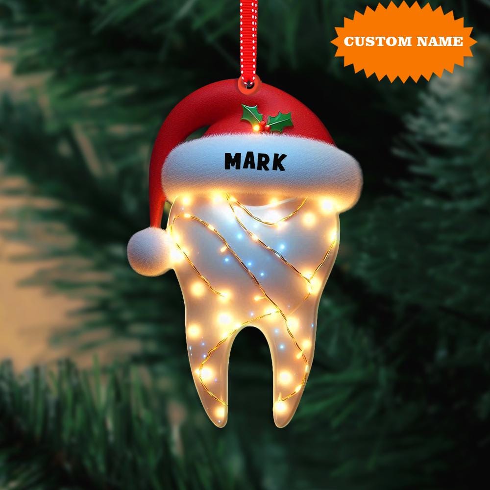 Personalized Teeth Dentist Christmas Ornament, Dentist Christmas Gift, Gift For Teeth Lover, Dental Squad Ornament, Christmas Gift