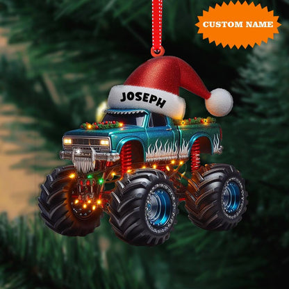 Personalized Monster Truck Christmas Ornament, Truck Ornament, Xmas Ornament, Christmas Gift
