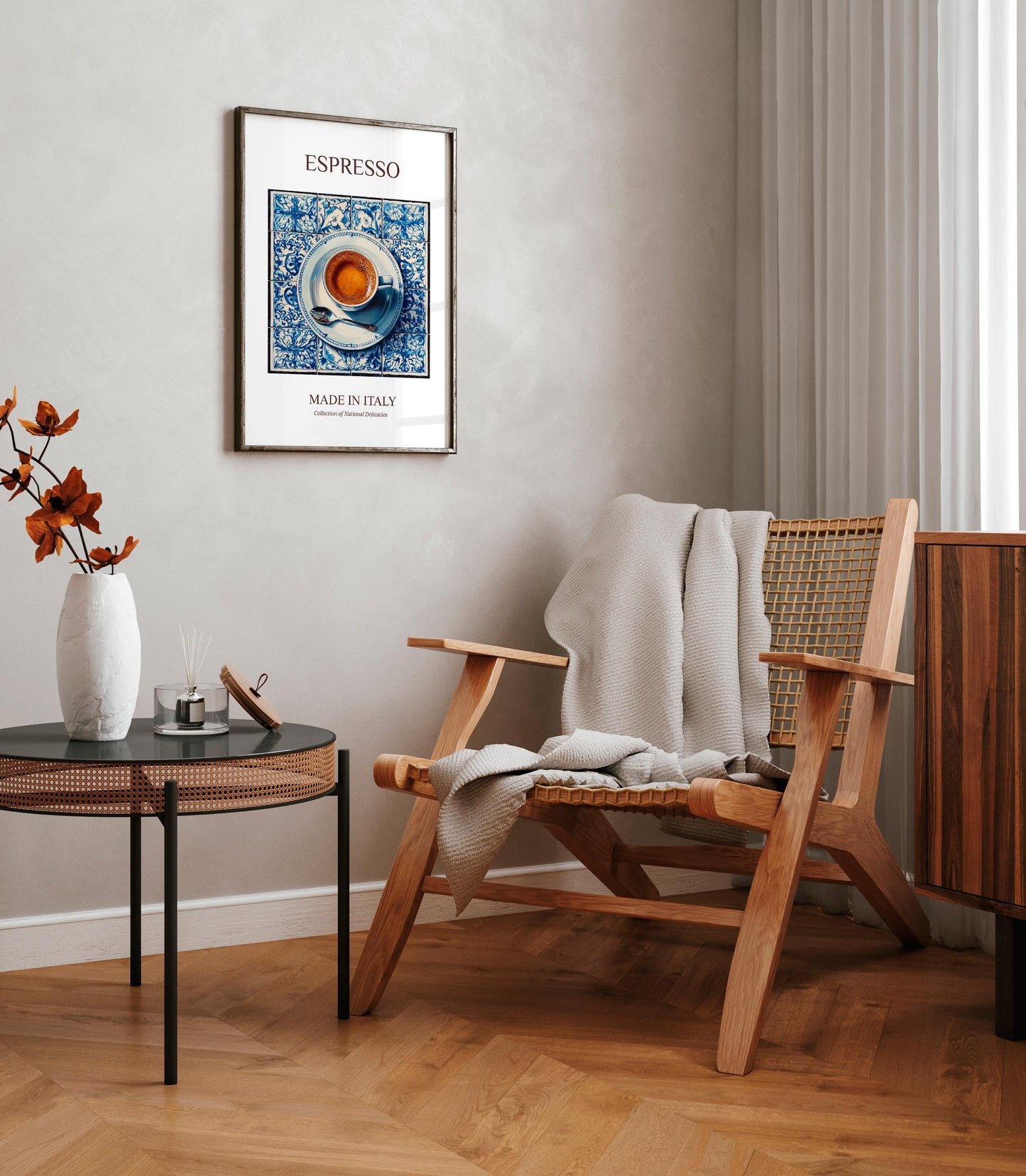 Coffee poster, Espresso art print, Aesthetic beachy decor, Dopamine decor, Aesthetic poster, Maximalist wall art