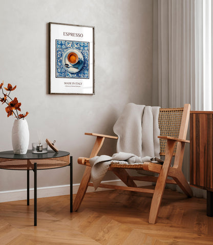 Coffee poster, Espresso art print, Aesthetic beachy decor, Dopamine decor, Aesthetic poster, Maximalist wall art