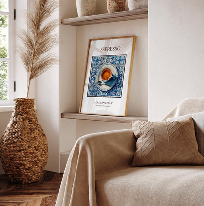 Coffee poster, Espresso art print, Aesthetic beachy decor, Dopamine decor, Aesthetic poster, Maximalist wall art