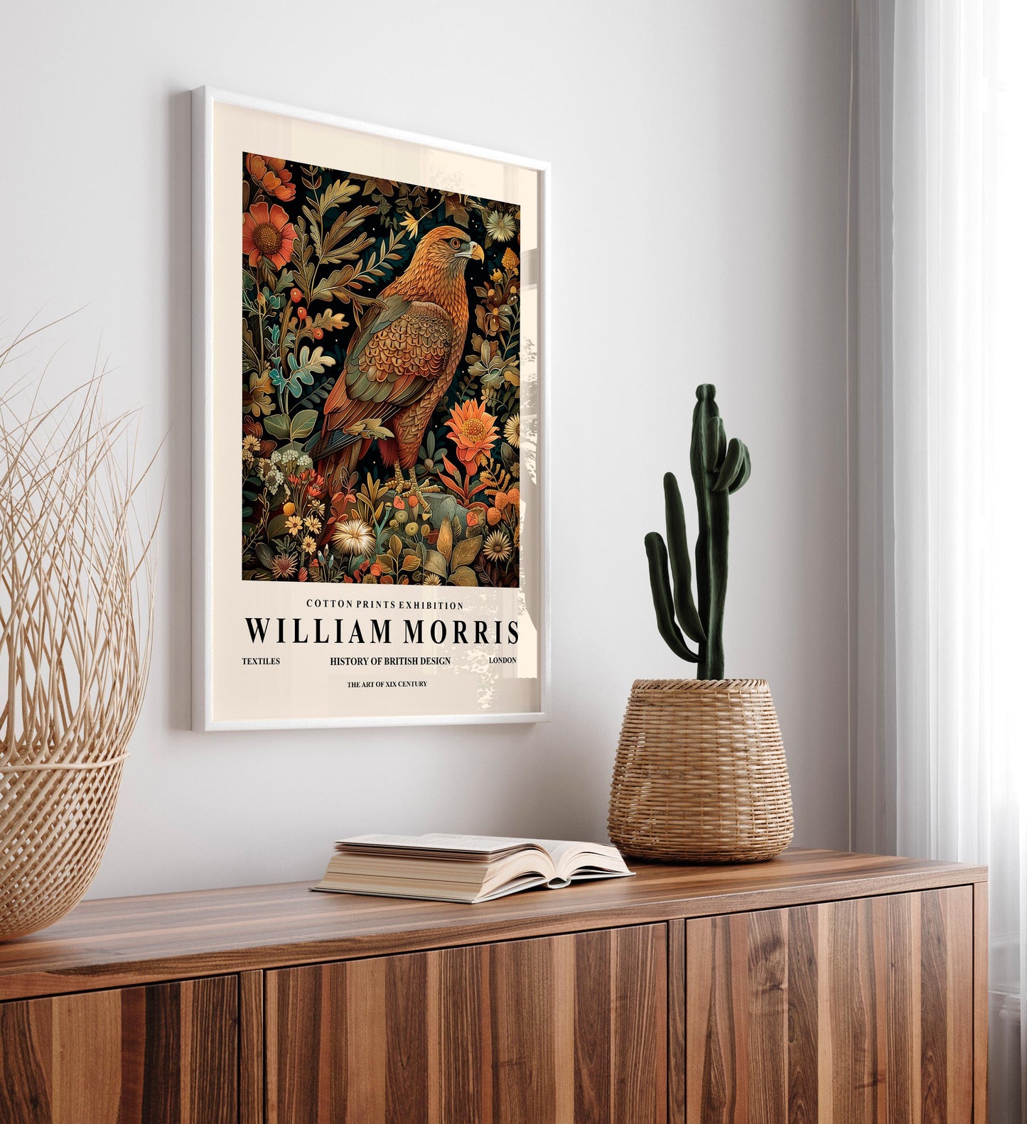 William Morris Eagle Print: Botanical Floral Wall Art