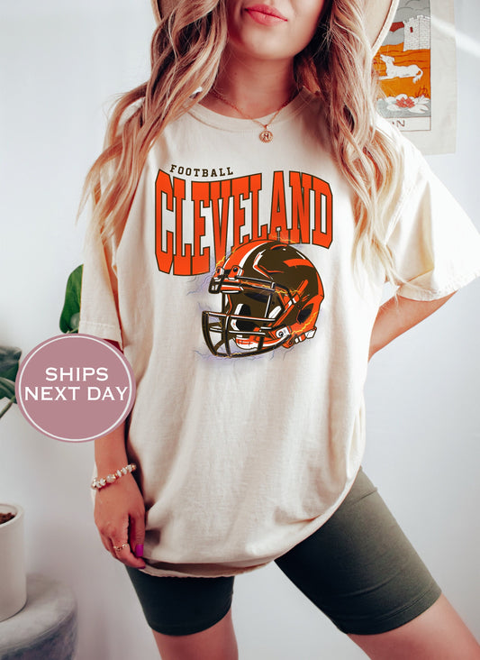 Retro Cleveland Football Shirt, Vintage Cleveland Football Shirt, Cleveland Football Shirt, Trendy Cleveland Football Shirt, Game Shirt