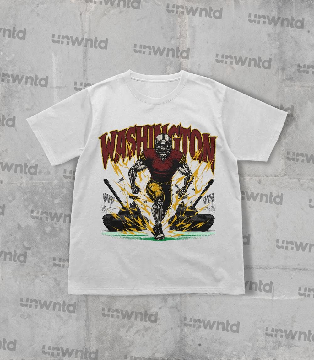 Washington Football Shirt - Graphic Tees - Skeleton Shirt - Merch Tee - Gift Shirt - Bootleg Shirt - Skeleton Football Shirt - Commanders