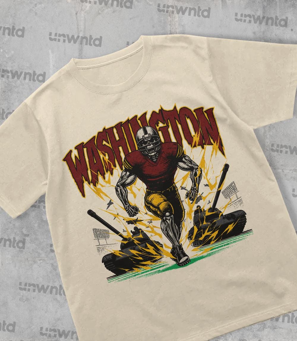 Washington Football Shirt - Graphic Tees - Skeleton Shirt - Merch Tee - Gift Shirt - Bootleg Shirt - Skeleton Football Shirt - Commanders