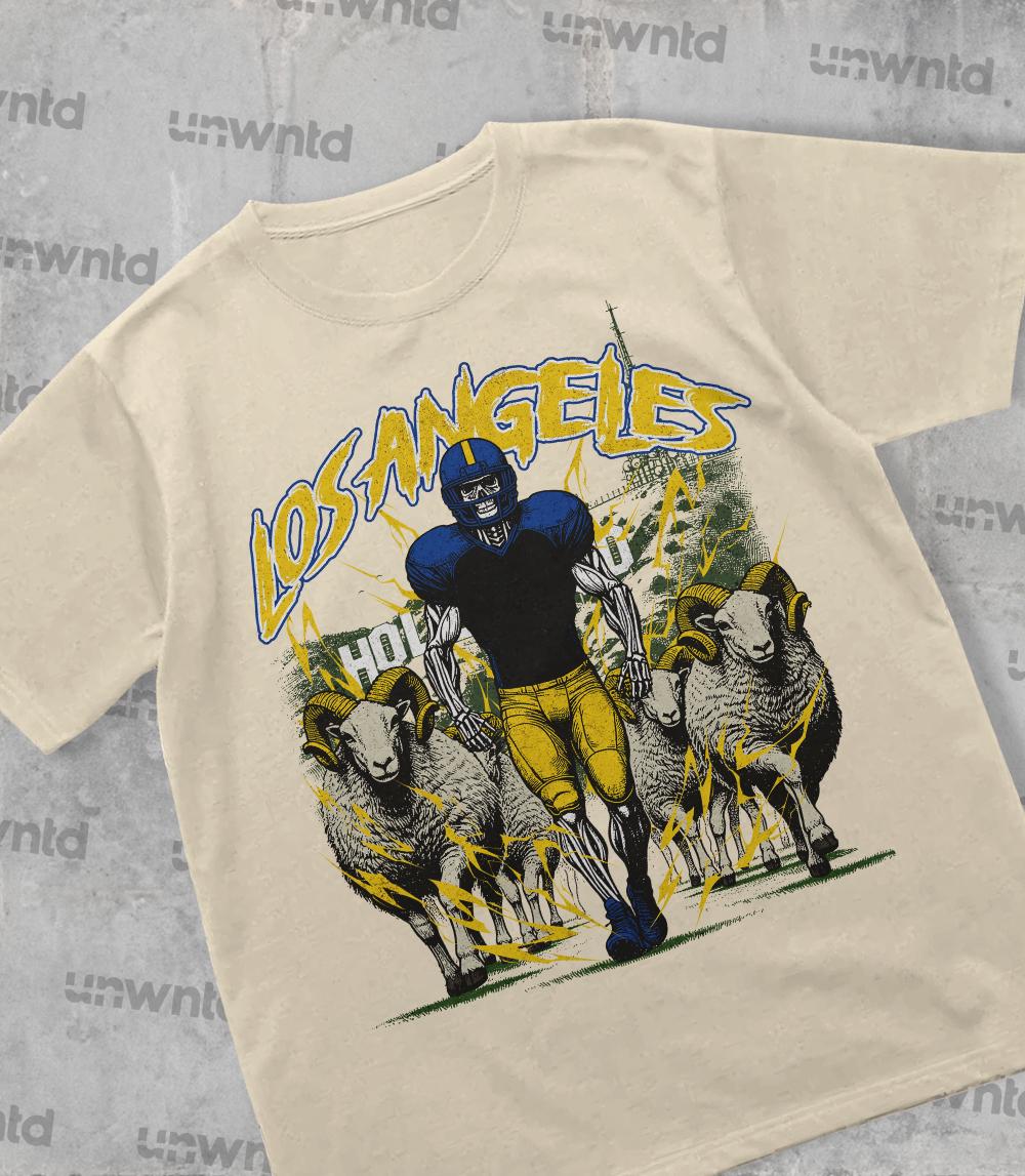 Los Angeles Football Shirt - Graphic Tees - Skeleton Shirt - Merch Tee - Gift Shirt - Bootleg Shirt - Vintage - Skeleton Shirt - Rams