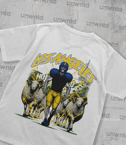 Los Angeles Football Shirt - Graphic Tees - Skeleton Shirt - Merch Tee - Gift Shirt - Bootleg Shirt - Vintage - Skeleton Shirt - Rams