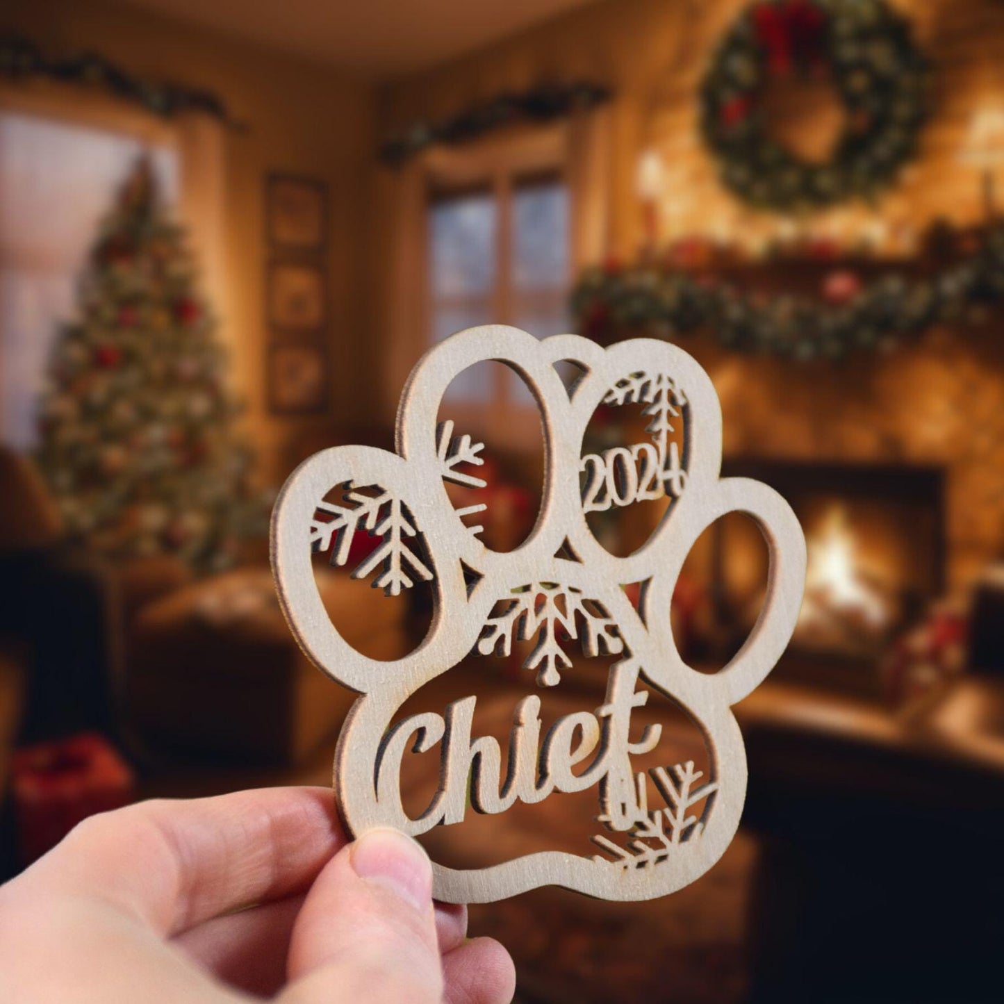 Pet Paw Ornament | Custom Dog Bone Christmas Ornament | Cat 2025 Ornament | Gift for Pet Lover