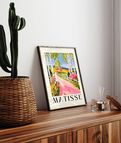 Birch Tree Art Print: Henri Matisse Style Landscape