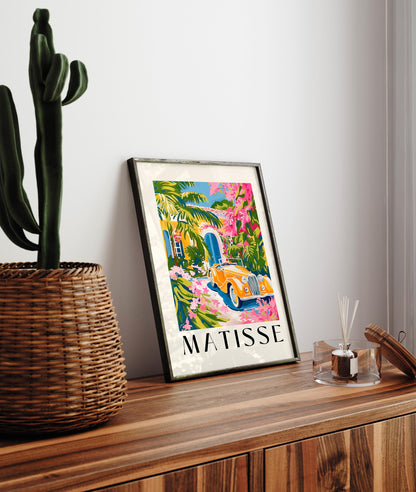 Henri Matisse print, Preppy art, Aesthetic poster for modern gallery exhibition art, Maximalist wall art, Luxury car art, Matisse cut outs