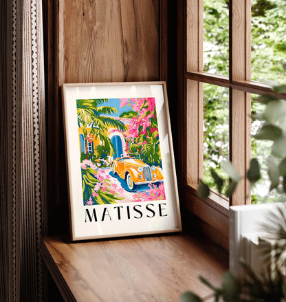 Henri Matisse print, Preppy art, Aesthetic poster for modern gallery exhibition art, Maximalist wall art, Luxury car art, Matisse cut outs