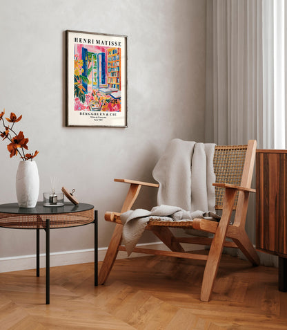 Henri Matisse library poster, Bookish art print, Aesthetic wall art, Book lover gift, Mid century print