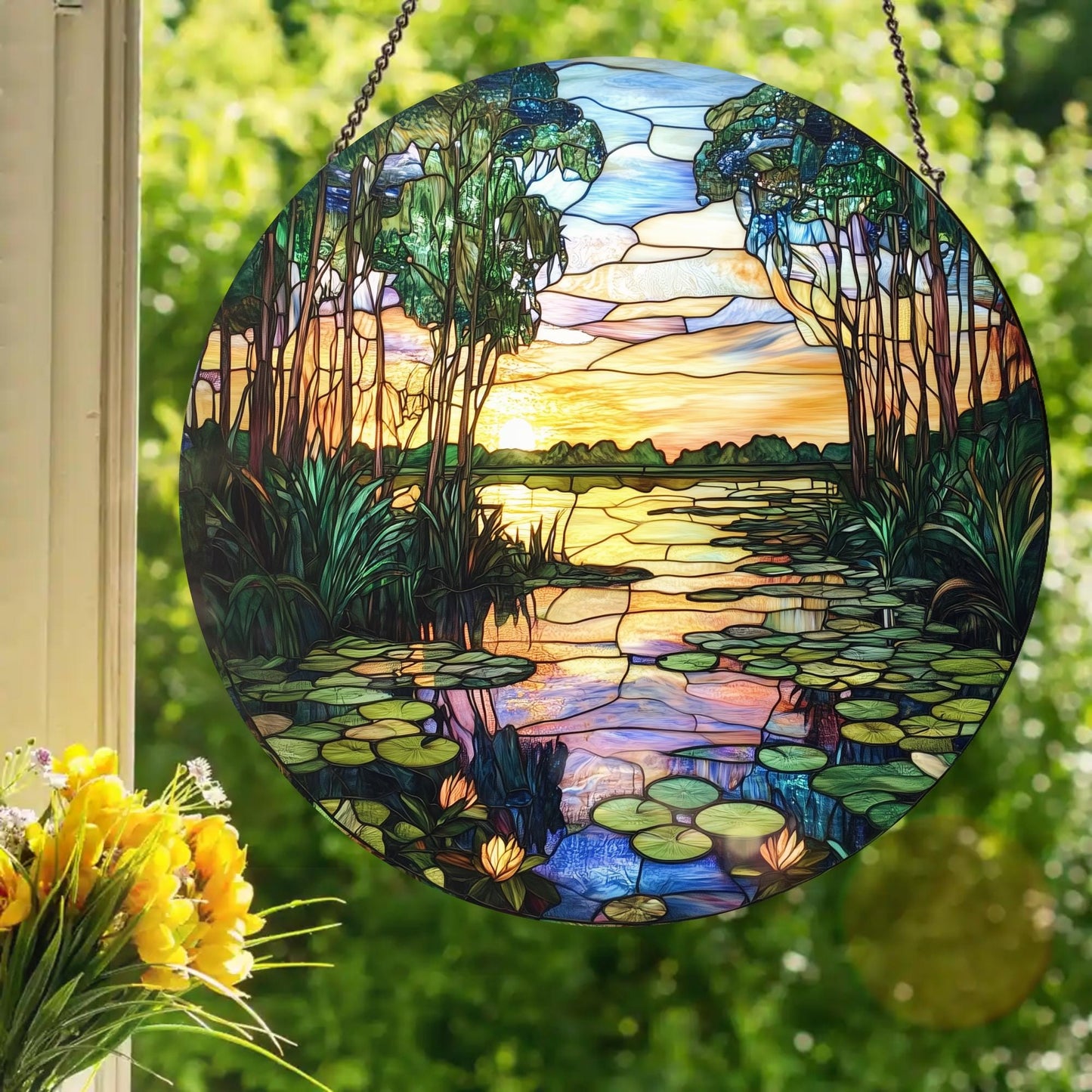 Florida Everglades: Stained Glass Style Window Hanging