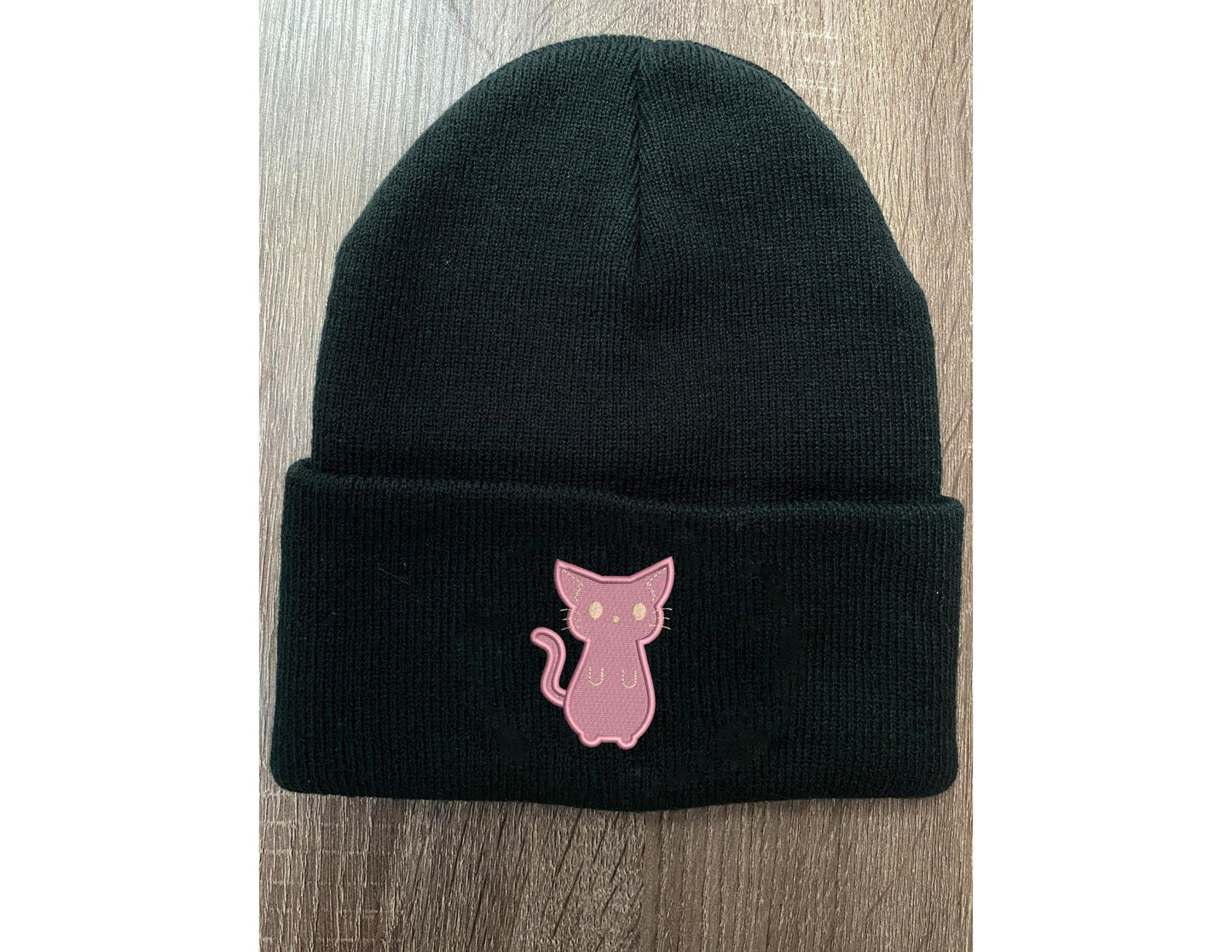 Embroidered CAT Beanie, Personalized Cute Kitten Winter hat, Kid-Friendly Comfy Cold Weather Wear, Cute Cat Hat Gift Present for Cat Lovers