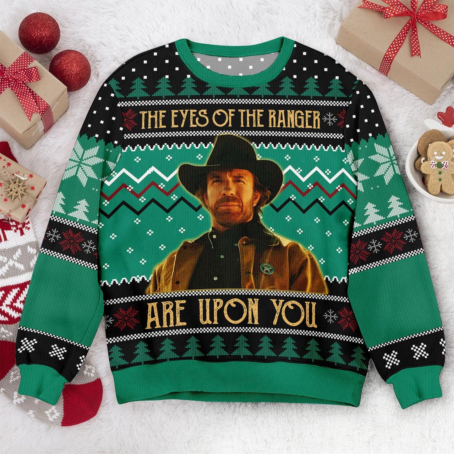 The Eyes Of The Ranger Christmas Ugly Sweater: Vintage Movie Quote