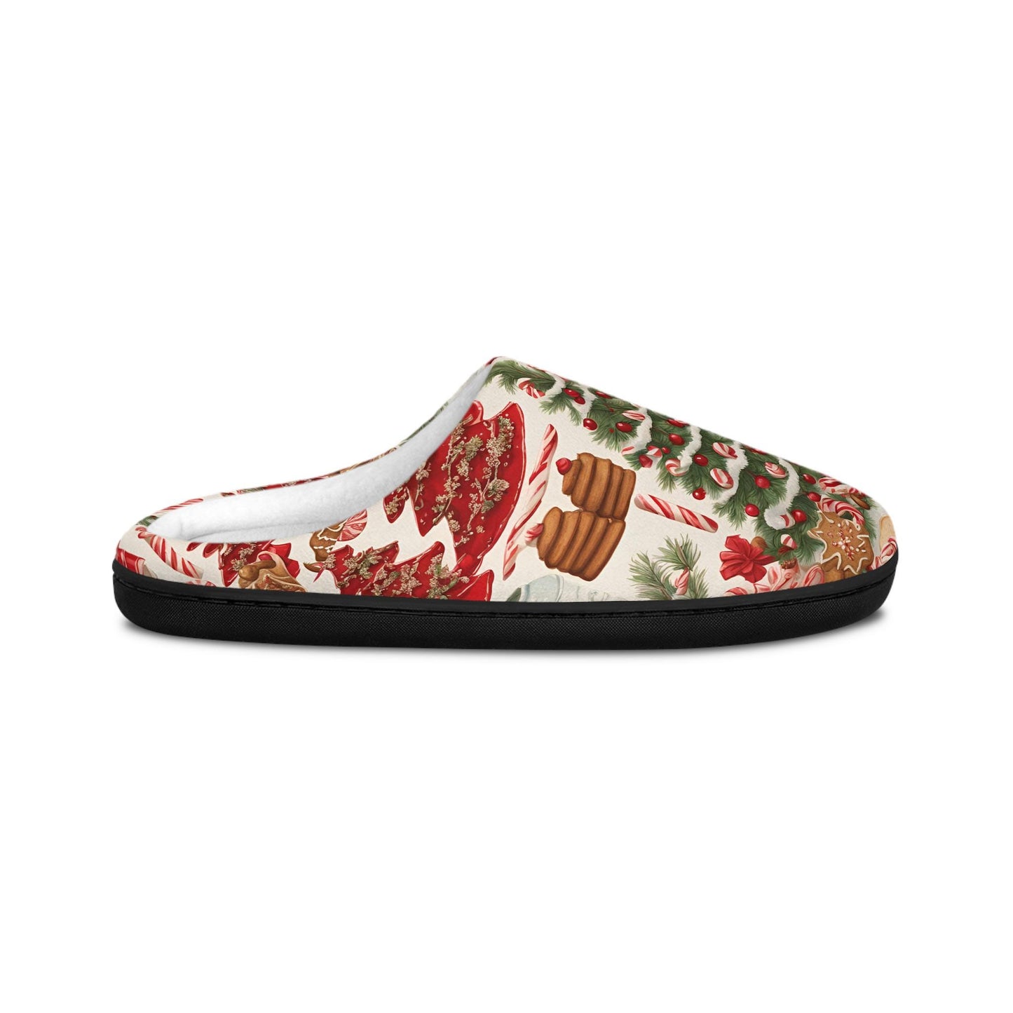 Christmasslippers Gift WomenSlippers ChristmasSlippers For Women HolidayFestive GreenRed Ginger BreadMan Cookies Giftfor Her Cozy HouseShoes