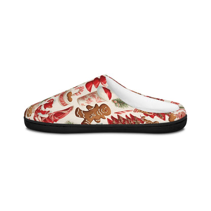 Christmasslippers Gift WomenSlippers ChristmasSlippers For Women HolidayFestive GreenRed Ginger BreadMan Cookies Giftfor Her Cozy HouseShoes
