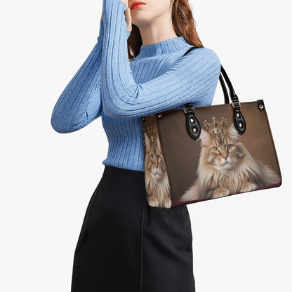 Maine Coon Cat Crossbody Bag - Unique Vegan Leather Purse, Luxury Gift for Cat Lovers