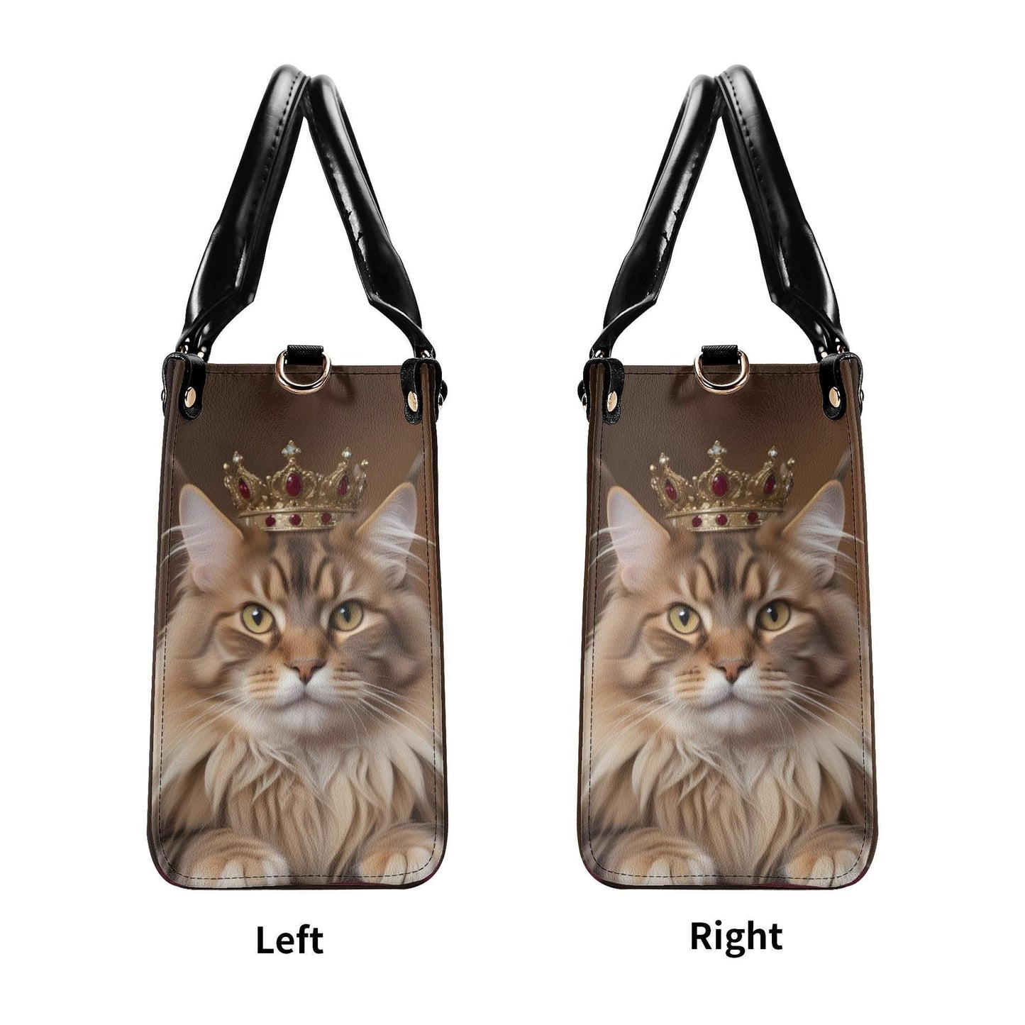 Maine Coon Cat Crossbody Bag - Unique Vegan Leather Purse, Luxury Gift for Cat Lovers
