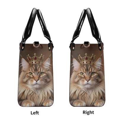 Maine Coon Cat Crossbody Bag - Unique Vegan Leather Purse, Luxury Gift for Cat Lovers