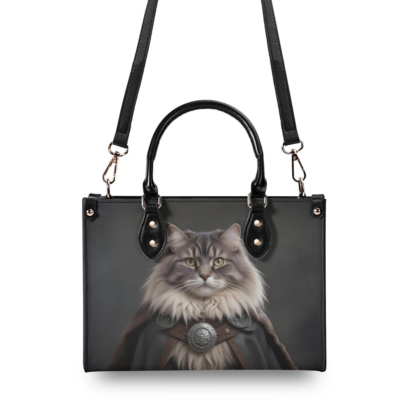 Noble Viking Cat Crossbody Bag - Unique Designer Purse, Cat Lover Gift for Women
