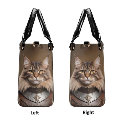 Medieval Knight Cat Bag Cute Crossbody Bag Unique Purse Cute Purse, Luxury Bag Vegan Leather Bags Printed Designer Bag