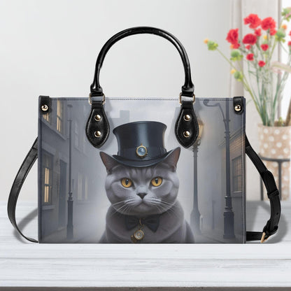 Sherlock Cat Bag Cute Crossbody Bag Unique Purse Cute Purse, Luxury Bag Vegan Leather Bags Printed Designer Bag