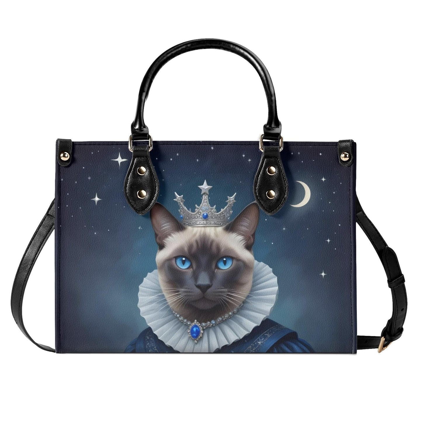 Stellar Queen Cat Bag Cute Crossbody Bag Unique Purse Cute Purse, Luxury Bag Vegan Leather Bags Printed Designer Bag