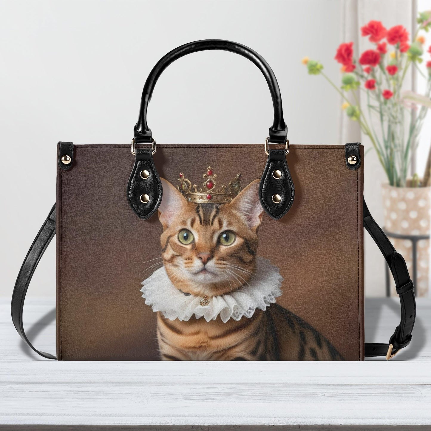 Bengal Cat Bag Cute Crossbody Bag Unique Purse Cute Purse, Luxury Bag Vegan Leather Bags Printed Designer Bag