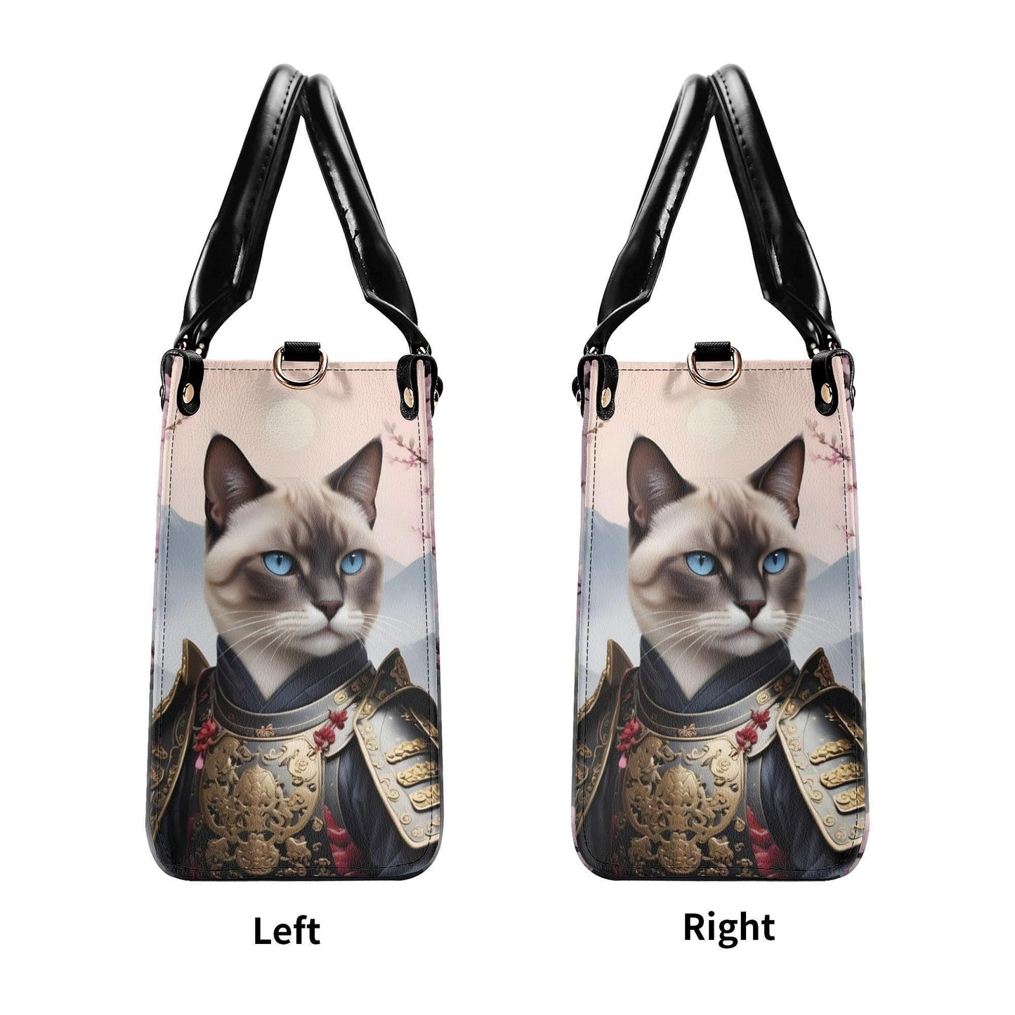 Samurai Cat Bag Cute Crossbody Bag Unique Purse Cute Purse, Luxury Bag Vegan Leather Bags Printed Designer Bag